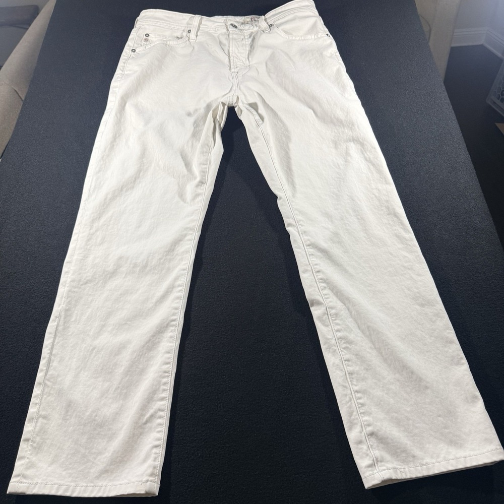 AG Adriano Goldschmied Everett Jeans Men s 33x32 Cream Slim Straight Pants
